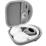 Geekria Shield Headphones Case Compatible with JBL TUNE 770NC, TUNE 760NC, TUNE 750NC, TUNE 720BT, Live 770NC Case, Replacement Hard Shell Travel Carrying Bag with Cable Storage (Grey)