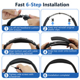 Geekria Replacement Headband Compatible with Sony WH-CH720N Headphones, Headband Cushion Cover Repair Parts with Screwdriver (Pink)