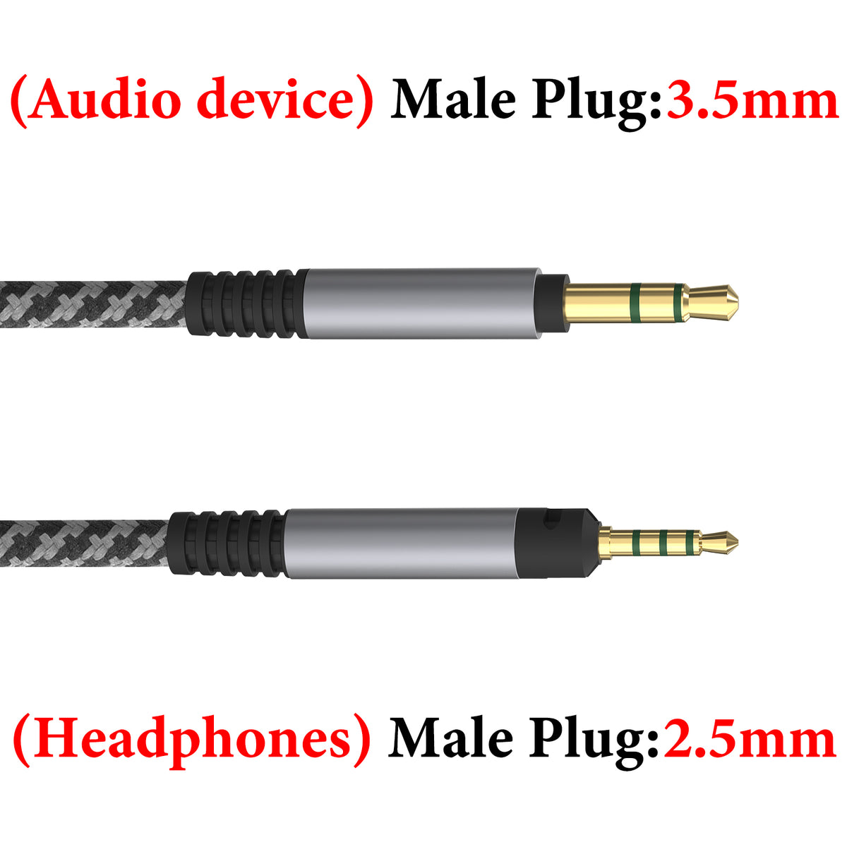 Geekria Audiokabel Compatibel met Sennheiser HD620S, HD599SE, HD599, HD598, HD598SE, HD560S, HD598SR, HD400PRO, HD579, HD569 Hoofdtelefoonkabel, 2,5 mm tot 3,5 mm Vervangende stereokabel (4 ft/1,2 m Geekria Audiokabel Compatibel met Sennheiser HD620S, HD599SE, HD599, HD598, HD598SE, HD560S, HD598SR, HD400PRO, HD579, HD569 Hoofdtelefoonkabel, 2,5 mm tot 3,5 mm Vervangende stereokabel (4 ft/1,2 m