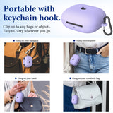 Geekria Silicone Case Cover Compatible with Powerbeats Pro 2 True Wireless Earbuds, Protective Earphones Skin Cover with Keychain Hook, Charging Port Accessible (Purple)