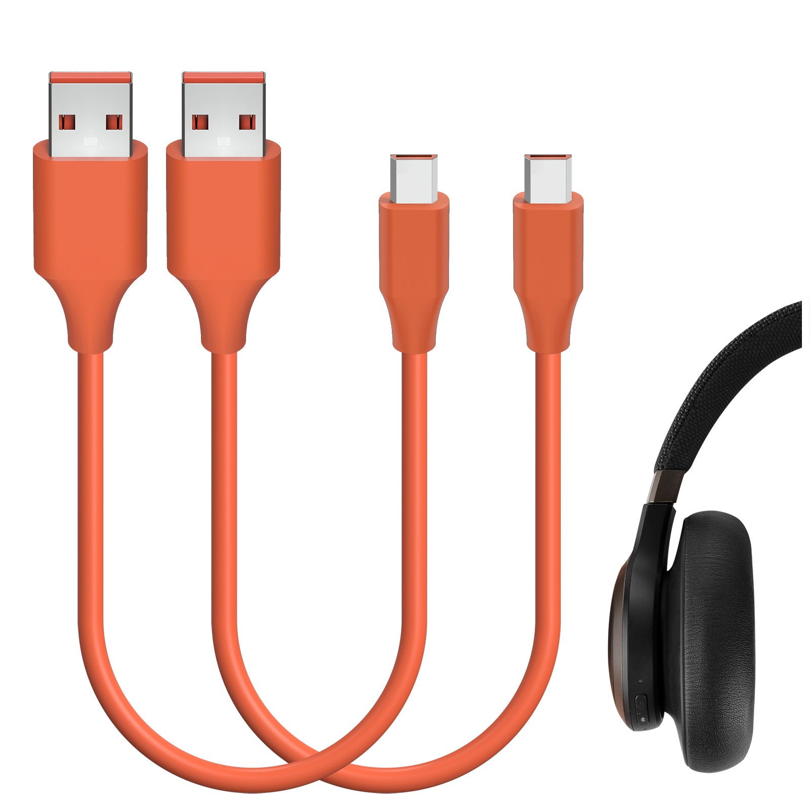 Geekria USB Headphones, Earbuds Short Charger Cable