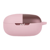 Geekria Silicone Case Cover Compatible with JBL Live Pro 2TWS True Wireless Earbuds, Protective Earphones Skin Cover with Keychain Hook, Charging Port Accessible, Support Wireless Charging (Pink)