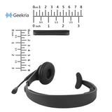 Geekria Protein Leather Headband Pad Compatible with Jabra, Plantronics, Sennheiser, VXi BlueParrott, Headphones Replacement Band, Headset Head Top Cushion Cover Repair Part (Black)