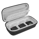Geekria for Creators Microphone Case Compatible with Rode Wireless GO Gen 3 III, GO 2, GO, PRO, ME, Hard Shell Mic Carrying Case, Mic Compact Carry Case, with Cable Storage (Grey Lining)