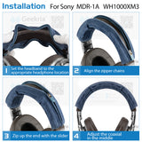 Geekria Knit Fabric Headband Cover Compatible with Sony WH1000XM3, WH1000XM2, MDR1000X, WHCH700N Headphones, Head Cushion Pad Protector, Replacement Repair Part, Sweat Cover, Easy DIY Installation