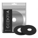 Geekria 2 Pairs Knit Headphones Ear Covers, Washable & Stretchable Sanitary Earcup Protectors for On-Ear Headset Ear Pads, Sweat Cover for Warm & Comfort (S / Black)