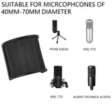 Geekria for Creators Mic Metal Pop Filter, Windscreen Cover with Metal Mesh and Foam Filter, Antipop Mask Compatible with FIFINE K669B, K683A, MXL 770, Audio-Technica AT2020, Rode NT-USB (Size S)