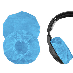 Geekria 100 Pairs Large Stretchable Headphone Earpad Covers / Disposable Sanitary Earcup Fit AKG K701, Q701, Sennheiser HD900, HD800, Razer Kraken X, 7.1 Chroma V2, Pro V2 Over-Ear Headphones (Blue)